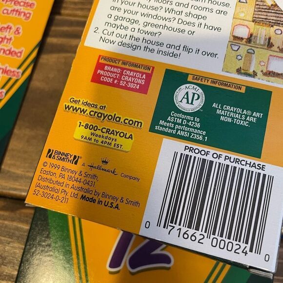 Crayola 1998 Vintage Wavy Rulers Colored Pencils Scissors and Crayons 24 Count - Picture 11 of 15